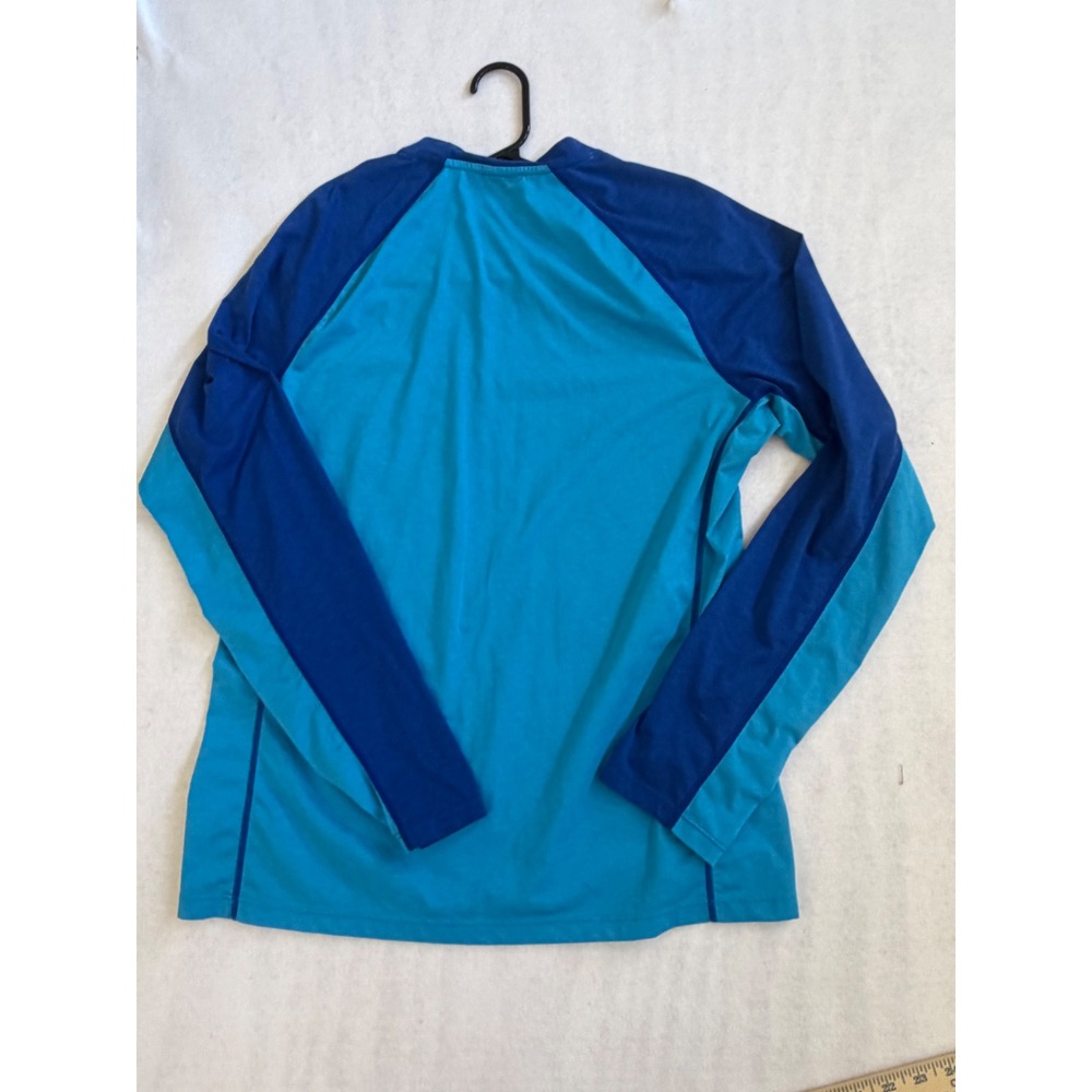 REI Mens Large Blue Two Tone Raglan Long Sleeve Performance Shirt USA Hiking